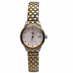 LADIES ROLEX DATEJUST PRE OWNED MOTHER OF PEARL DIAMOND DIAL BI METAL