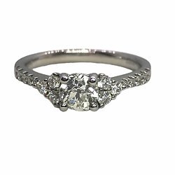 Diamond solitaire ring 0.52ct  old cut ring