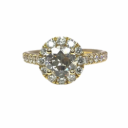 Old cut diamond solitaire ring over 1.00ct