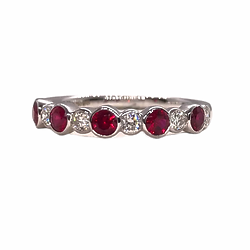 18ct white gold sapphire diamond art deco style cluster new brilliant-cut  promenade antique promenade jewellers