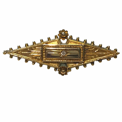 kutchinsky brooch diamond green enamel 18ct yellow gold secondhand preloved preowned