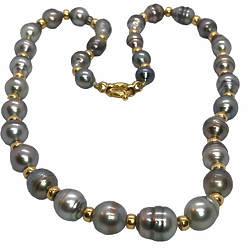 9ct gold Garnet seed pearl pendant cluster