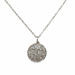 18ct white gold sapphire and diamond drop pendant pear cut