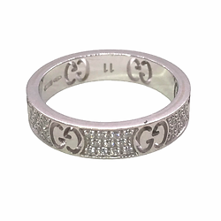 Diamond art deco style oblong cluster ring pre owned pre loved second hand