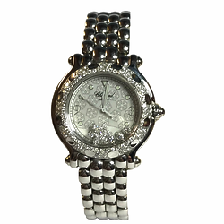 LADIES ROLEX DATEJUST PRE OWNED MOTHER OF PEARL DIAMOND DIAL BI METAL